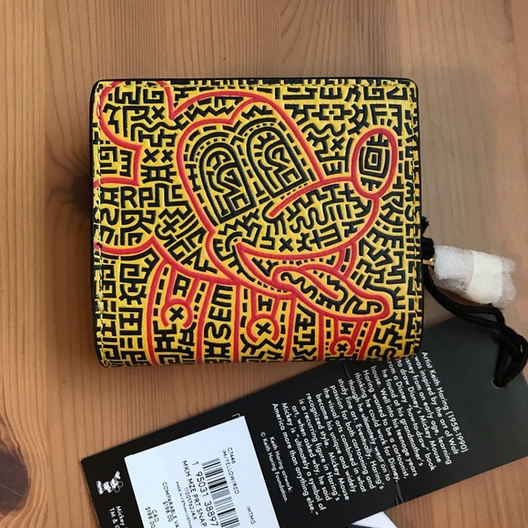 Coach Disney Mickey Mouse X Keith Haring Snap Wallet - Picture 4 of 11